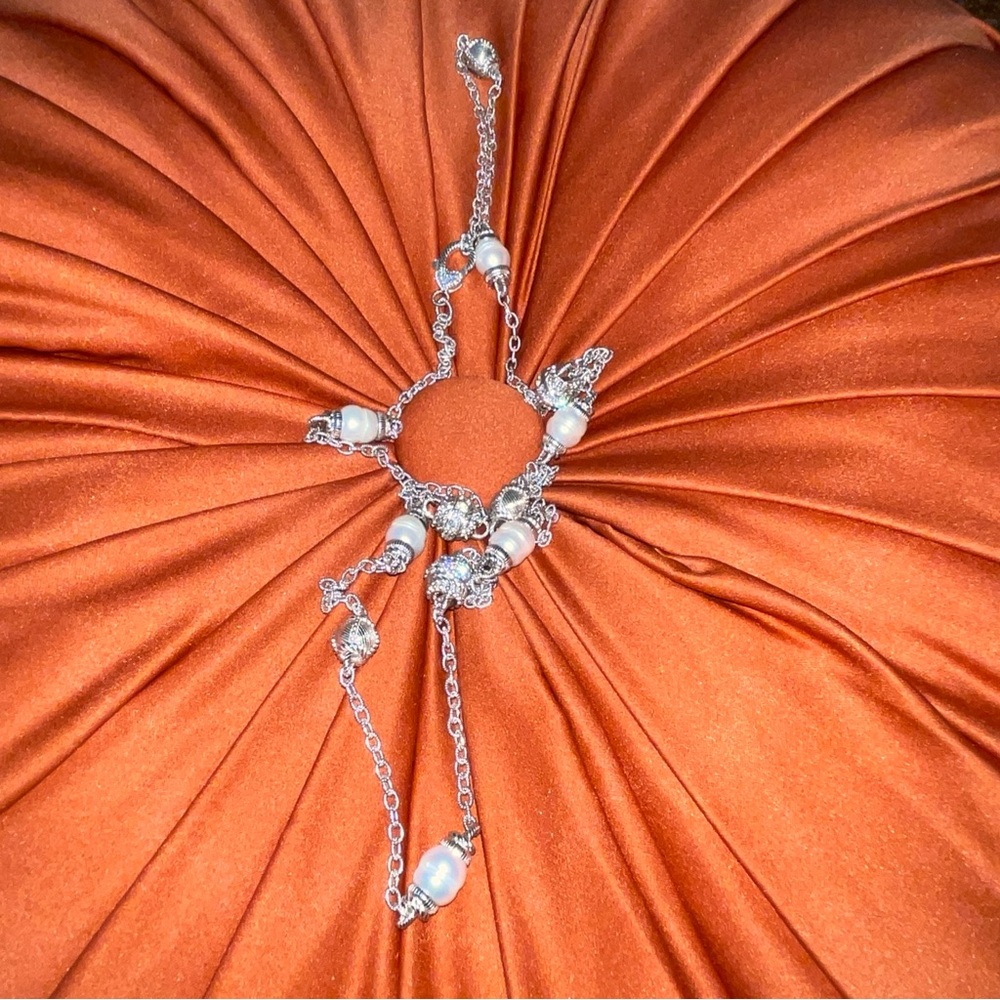 Judith Ripka Sterling and Pearl necklace